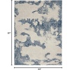 image:imageNourison Home Imprints Artistic Grey 4 x 6 Area Rug Easy Cleaning Non Shedding Bed Room Living Room Dining Room Kitchen 4x6IvoryLight Blue