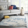 image:imageNourison Home Imprints Artistic Grey 4 x 6 Area Rug Easy Cleaning Non Shedding Bed Room Living Room Dining Room Kitchen 4x6IvoryLight Blue