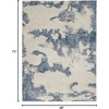 image:imageNourison Home Imprints Artistic Grey 4 x 6 Area Rug Easy Cleaning Non Shedding Bed Room Living Room Dining Room Kitchen 4x6IvoryLight Blue