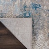 image:imageNourison Home Karma IvoryLight Blue 22 x 76 Area Rug  Easy Clean Non Shedding Bed Room Living Room Dining Room Kitchen 8 Runner22 x 76 Runner