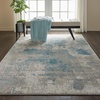image:imageNourison Home Karma IvoryLight Blue 22 x 76 Area Rug  Easy Clean Non Shedding Bed Room Living Room Dining Room Kitchen 8 Runner39 x 59 Rectangular
