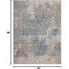 image:imageNourison Home Karma IvoryLight Blue 22 x 76 Area Rug  Easy Clean Non Shedding Bed Room Living Room Dining Room Kitchen 8 Runner39 x 59 Rectangular
