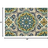 image:imageNourison Home Wav17 Greetings Bohemian Bluebell 16 x 24 Area Rug Easy Clean Non Shedding Bed Room Living Room Dining Room Kitchen 16 x 24Bluebell