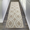 image:imageNourison Home Calabas Beige Cream 22 x 76 Area Rug  Easy Clean Non Shedding Bed Room Living Room Dining Room Kitchen 8 RunnerBeige Cream