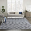 image:imageNourison Home Calabas Beige Cream 22 x 76 Area Rug  Easy Clean Non Shedding Bed Room Living Room Dining Room Kitchen 8 RunnerSlateLight Blue