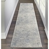image:imageNourison Home Rustic Textures Transitional Artistic IvoryLight Blue 22 x 76 Area Rug Easy Cleaning Non Shedding Bed Room Living Room Dining Room Kitchen8 RunnerIvoryGreyBlue