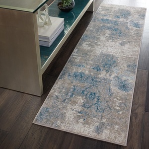 image:imageNourison Home Karma IvoryLight Blue 22 x 76 Area Rug  Easy Clean Non Shedding Bed Room Living Room Dining Room Kitchen 8 Runner22 x 76 Runner
