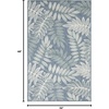 image:imageNourison Home Aloha Grey Blue 2 x 3 Area Rug  Easy Clean Non Shedding Bed Room Living Room Dining Room Kitchen 2 x 3Blue