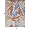 image:imageNourison Home Aloha Grey Blue 2 x 3 Area Rug  Easy Clean Non Shedding Bed Room Living Room Dining Room Kitchen 2 x 3Blue Mocha