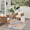 image:imageNourison Home Aloha Grey Blue 2 x 3 Area Rug  Easy Clean Non Shedding Bed Room Living Room Dining Room Kitchen 2 x 3Blue Mocha