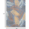 image:imageNourison Home Aloha Grey Blue 2 x 3 Area Rug  Easy Clean Non Shedding Bed Room Living Room Dining Room Kitchen 2 x 3Blue Rose