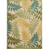 image:imageNourison Home Aloha Grey Blue 2 x 3 Area Rug  Easy Clean Non Shedding Bed Room Living Room Dining Room Kitchen 2 x 3Green Multicolor