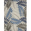 image:imageNourison Home Aloha Grey Blue 2 x 3 Area Rug  Easy Clean Non Shedding Bed Room Living Room Dining Room Kitchen 2 x 3Grey Blue