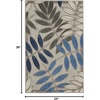 image:imageNourison Home Aloha Grey Blue 2 x 3 Area Rug  Easy Clean Non Shedding Bed Room Living Room Dining Room Kitchen 2 x 3Grey Blue