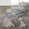 image:imageNourison Home Aloha Grey Blue 2 x 3 Area Rug  Easy Clean Non Shedding Bed Room Living Room Dining Room Kitchen 2 x 3Grey Blue