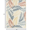 image:imageNourison Home Aloha Grey Blue 2 x 3 Area Rug  Easy Clean Non Shedding Bed Room Living Room Dining Room Kitchen 2 x 3Ivory Blue