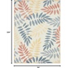 image:imageNourison Home Aloha Grey Blue 2 x 3 Area Rug  Easy Clean Non Shedding Bed Room Living Room Dining Room Kitchen 2 x 3Ivory Blue