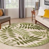 image:imageNourison Home Aloha Grey Blue 2 x 3 Area Rug  Easy Clean Non Shedding Bed Room Living Room Dining Room Kitchen 2 x 3Ivory Green