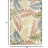 image:imageNourison Home Aloha Grey Blue 2 x 3 Area Rug  Easy Clean Non Shedding Bed Room Living Room Dining Room Kitchen 2 x 3Ivory Rose