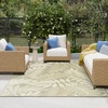 image:imageNourison Home Aloha Grey Blue 2 x 3 Area Rug  Easy Clean Non Shedding Bed Room Living Room Dining Room Kitchen 2 x 3Ivory Sage