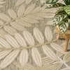 image:imageNourison Home Aloha Grey Blue 2 x 3 Area Rug  Easy Clean Non Shedding Bed Room Living Room Dining Room Kitchen 2 x 3Ivory Sage