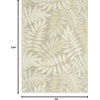 image:imageNourison Home Aloha Grey Blue 2 x 3 Area Rug  Easy Clean Non Shedding Bed Room Living Room Dining Room Kitchen 2 x 3Ivory Sage