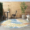 image:imageNourison Home Aloha Grey Blue 2 x 3 Area Rug  Easy Clean Non Shedding Bed Room Living Room Dining Room Kitchen 2 x 3IvoryMulti