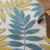 image:imageNourison Home Aloha Grey Blue 2 x 3 Area Rug  Easy Clean Non Shedding Bed Room Living Room Dining Room Kitchen 2 x 3IvoryMulti