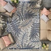 image:imageNourison Home Aloha Grey Blue 2 x 3 Area Rug  Easy Clean Non Shedding Bed Room Living Room Dining Room Kitchen 2 x 3IvoryNavy