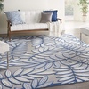 image:imageNourison Home Aloha Grey Blue 2 x 3 Area Rug  Easy Clean Non Shedding Bed Room Living Room Dining Room Kitchen 2 x 3IvoryNavy