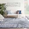 image:imageNourison Home Aloha Grey Blue 2 x 3 Area Rug  Easy Clean Non Shedding Bed Room Living Room Dining Room Kitchen 2 x 3IvoryNavy