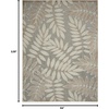 image:imageNourison Home Aloha Grey Blue 2 x 3 Area Rug  Easy Clean Non Shedding Bed Room Living Room Dining Room Kitchen 2 x 3Natural
