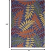 image:imageNourison Home Aloha Grey Blue 2 x 3 Area Rug  Easy Clean Non Shedding Bed Room Living Room Dining Room Kitchen 2 x 3Navy Multicolor