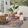 image:imageNourison Home Aloha Grey Blue 2 x 3 Area Rug  Easy Clean Non Shedding Bed Room Living Room Dining Room Kitchen 2 x 3Navy Multicolor