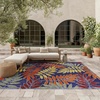 image:imageNourison Home Aloha Grey Blue 2 x 3 Area Rug  Easy Clean Non Shedding Bed Room Living Room Dining Room Kitchen 2 x 3Navy Multicolor