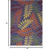 image:imageNourison Home Aloha Grey Blue 2 x 3 Area Rug  Easy Clean Non Shedding Bed Room Living Room Dining Room Kitchen 2 x 3Navy Multicolor