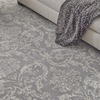 image:imageNourison Home Jubilant Damask IvoryPink 3 x 5 Area Rug Easy Cleaning Non Shedding Bed Room Living Room Dining Room Kitchen 3x5Grey