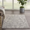 image:imageNourison Home Jubilant Damask IvoryPink 3 x 5 Area Rug Easy Cleaning Non Shedding Bed Room Living Room Dining Room Kitchen 3x5Grey