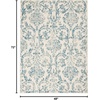 image:imageNourison Home Jubilant Damask IvoryPink 3 x 5 Area Rug Easy Cleaning Non Shedding Bed Room Living Room Dining Room Kitchen 3x5Ivory Blue