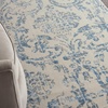 image:imageNourison Home Jubilant Damask IvoryPink 3 x 5 Area Rug Easy Cleaning Non Shedding Bed Room Living Room Dining Room Kitchen 3x5Ivory Blue