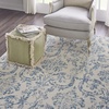 image:imageNourison Home Jubilant Damask IvoryPink 3 x 5 Area Rug Easy Cleaning Non Shedding Bed Room Living Room Dining Room Kitchen 3x5Ivory Blue