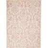 image:imageNourison Home Jubilant Damask IvoryPink 3 x 5 Area Rug Easy Cleaning Non Shedding Bed Room Living Room Dining Room Kitchen 3x5Ivory Pink
