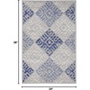 image:imageNourison Home Whimsicle Grey Blue 2 x 3 Area Rug  Easy Clean Non Shedding Bed Room Living Room Dining Room Kitchen 2 x 3GreyBlue