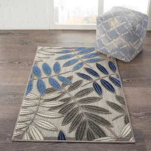 image:imageNourison Home Aloha Grey Blue 2 x 3 Area Rug  Easy Clean Non Shedding Bed Room Living Room Dining Room Kitchen 2 x 3Grey Blue