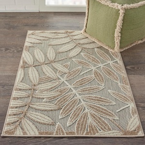 image:imageNourison Home Aloha Grey Blue 2 x 3 Area Rug  Easy Clean Non Shedding Bed Room Living Room Dining Room Kitchen 2 x 3Natural