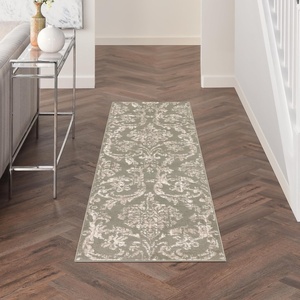 image:imageNourison Home Jubilant Damask IvoryPink 3 x 5 Area Rug Easy Cleaning Non Shedding Bed Room Living Room Dining Room Kitchen 3x5Olive
