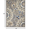 image:imageNourison Home Aloha Red Multicolor 7 x 10 Area Rug  Easy Clean Non Shedding Bed Room Living Room Dining Room Kitchen 7 x 10GreyMulti