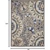 image:imageNourison Home Aloha Red Multicolor 7 x 10 Area Rug  Easy Clean Non Shedding Bed Room Living Room Dining Room Kitchen 7 x 10GreyMulti