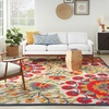 image:imageNourison Home Aloha Red Multicolor 7 x 10 Area Rug  Easy Clean Non Shedding Bed Room Living Room Dining Room Kitchen 7 x 10RedMulticolor