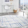 image:imageNourison Home Whimsicle Ivory Blue 6 x 9 Area Rug  Easy Clean Non Shedding Bed Room Living Room Dining Room Kitchen 6 x 9Ivory Blue